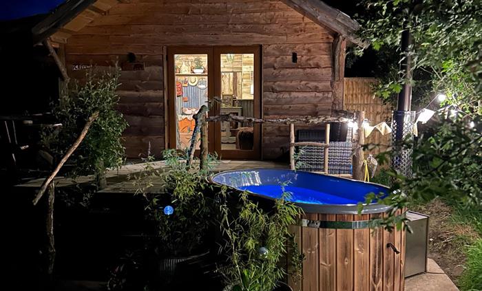 A night to remember. Hot tub and stargazing